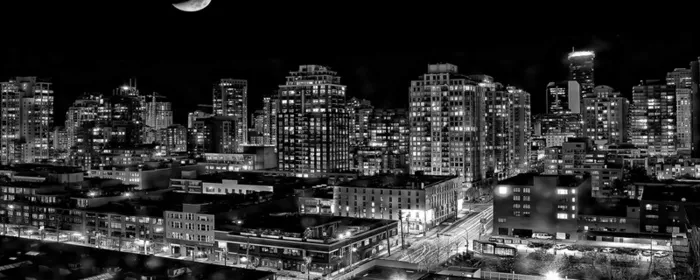 夜晚城市建筑背景图高清