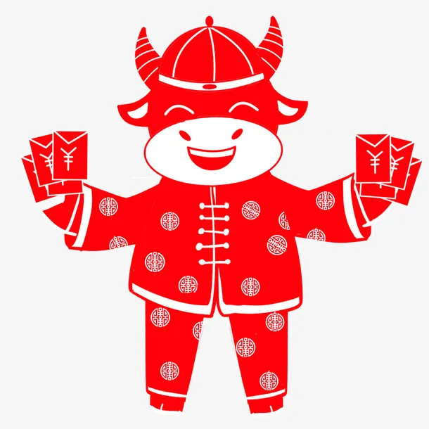 牛牛发红包素材免抠