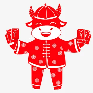 牛牛发红包素材免抠