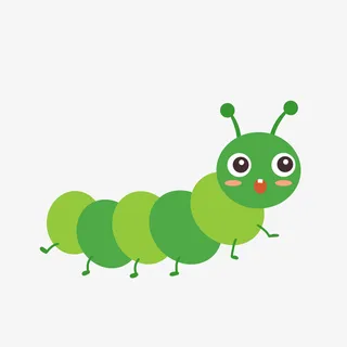 卡通毛毛虫矢量图下载免抠