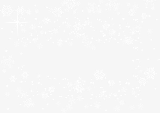 白色漂浮雪花免抠