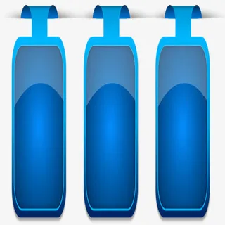 蓝色特色标签免抠