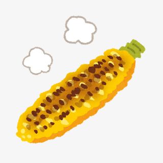 手绘烤玉米免抠