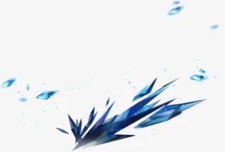 蓝色光效合成石头免抠