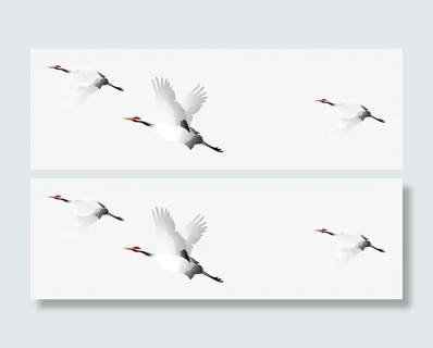 两只白鹭免抠 两只白鹭免抠