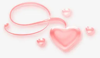 手绘粉色梦幻水晶爱心免抠