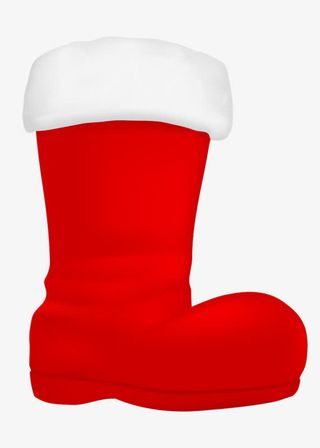 红色卡通雪地靴免抠