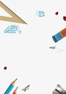 简约校园风手绘卡通海报免抠