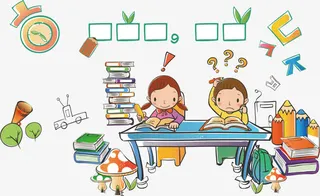 矢量好好学习的学生免抠