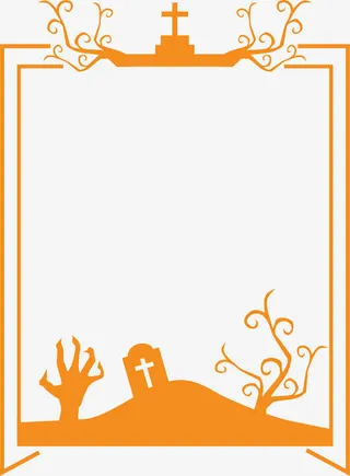 万圣节边框免抠