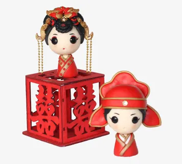 婚庆陶偶小人装饰免抠素材免抠