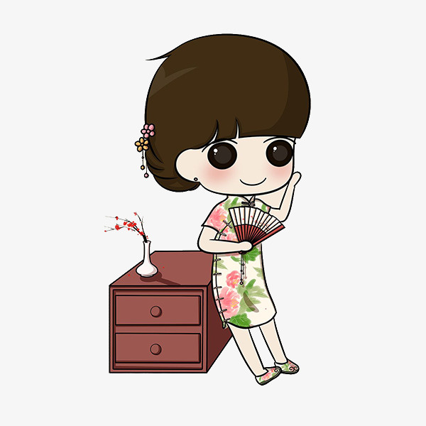 穿旗袍的小希免抠