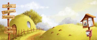 可爱卡通banner背景高清