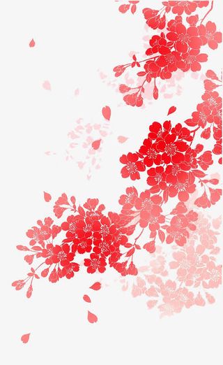 和风红色底纹素材免抠