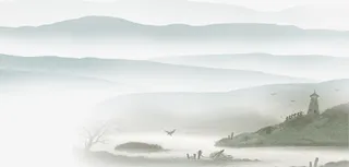 水墨山水素材图免抠