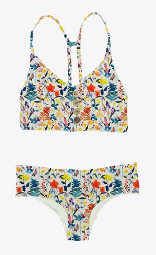 一套花纹泳衣免抠