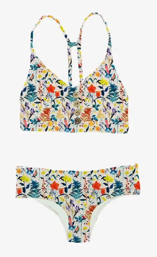 一套花纹泳衣免抠