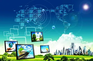 通信技术导航背景模板高清