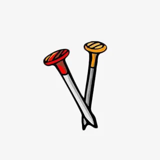 手绘长钉子免抠