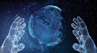 科幻宇宙星球科技合成平面广告高清