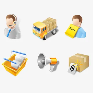 快递服务流程免抠