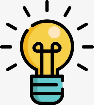 扁平风卡通家用电器电灯泡图标免抠手绘/卡通卡通元素