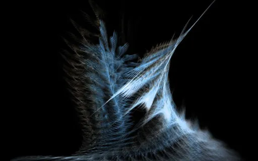 蓝色梦幻羽毛光效免抠