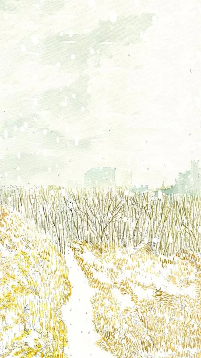 麦田背景插画背景彩色浅色背景H5背景高清
