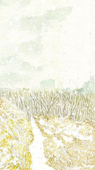 麦田背景插画背景彩色浅色背景H5背景高清