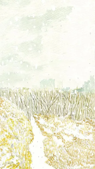 麦田背景插画背景彩色浅色背景H5背景高清