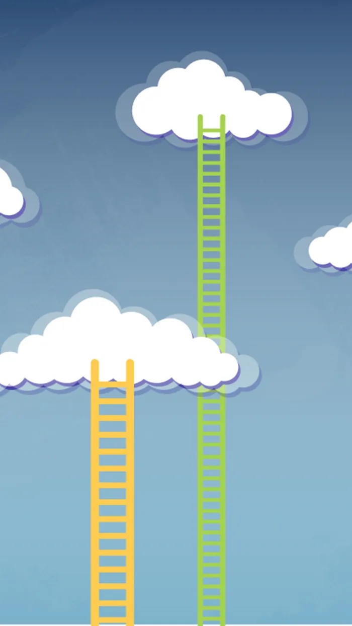 深蓝云梯背景图高清