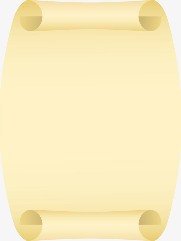 怀旧复古中式卷轴图免抠