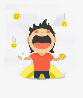 天上掉金币免抠手绘/卡通卡通元素