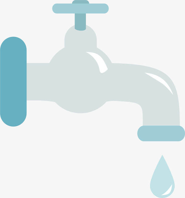 矢量图滴水的水龙头免抠