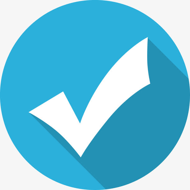 蓝色创意叉叉对勾免抠