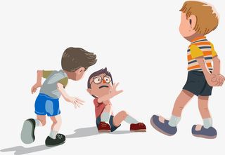 矢量手绘打架免抠