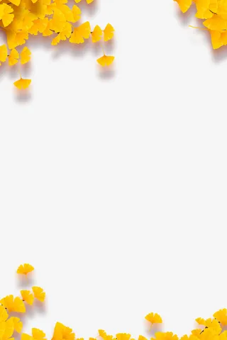 秋分秋天秋季金黄银杏秋收免抠