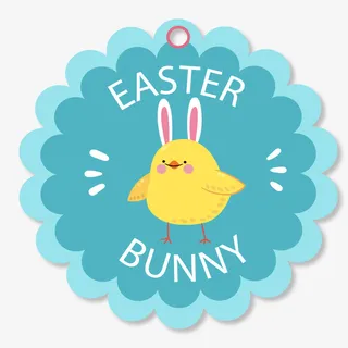 可爱动物复活节快乐图标免抠