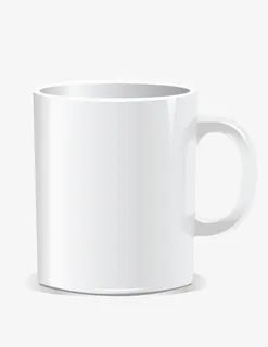 白色陶瓷杯免抠