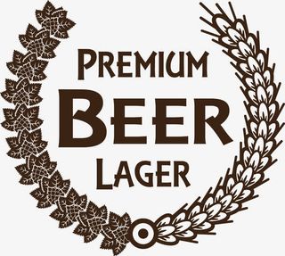 矢量麦穗啤酒标签素材免抠