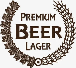 矢量麦穗啤酒标签素材免抠