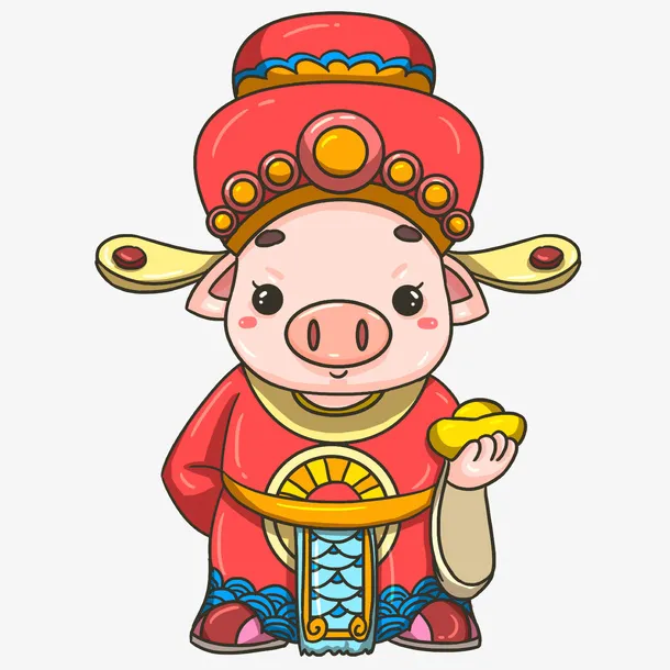 财神爷派金元宝PNG免抠