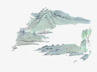 山水画素材免抠