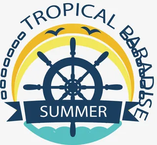 矢量图船锚标签装饰免抠