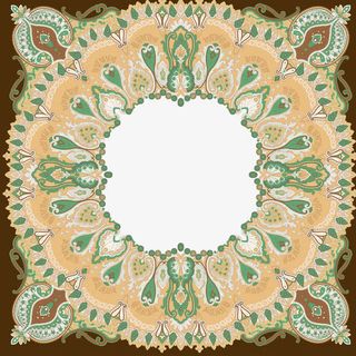 民族花纹圆形花布免抠