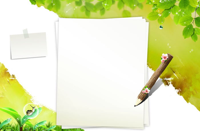 铅笔蜗牛背景素材高清