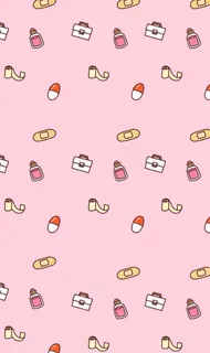粉色卡通平铺平面广告高清