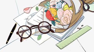 感恩教师节鲜花免抠