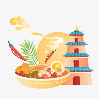 国潮美食螺蛳粉免抠