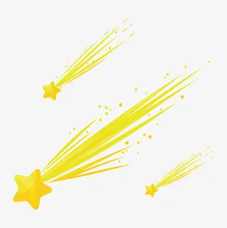 空中飞过的流星花纹免抠